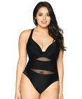 Sheer Class One-piece (Black) by Curvy Kate 
