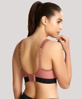 Panache Non-wired Sports bra (Rose/Black) by Panache