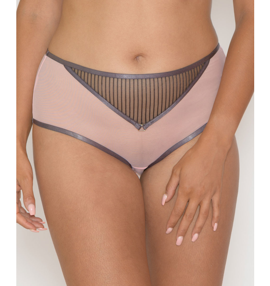 Victory Pin Up Short (Grey and Pink) by Curvy Kate