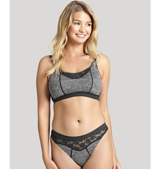 Freedom Non-wired Bralette (Charcoal) by Cleo