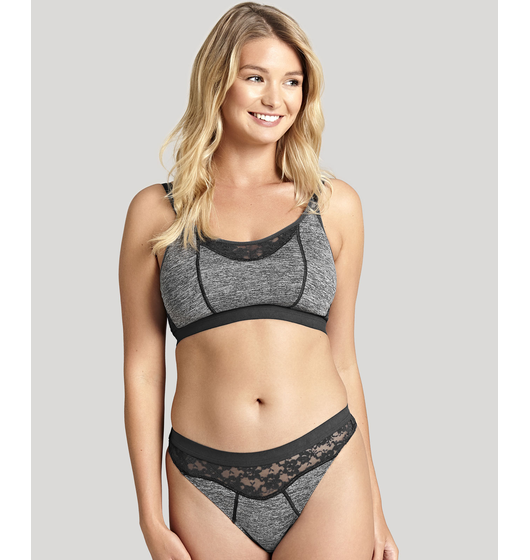 Freedom Non-wired Bralette (Charcoal) by Cleo