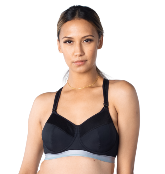 Reactive Sports Bra (Black) by Hotmilk