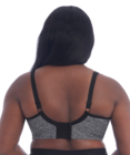 Non Wired Sports Bra (Pewter Heather) by Goddess