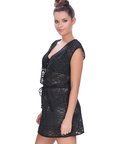 Sundance Crossover Dress (Black) by Freya