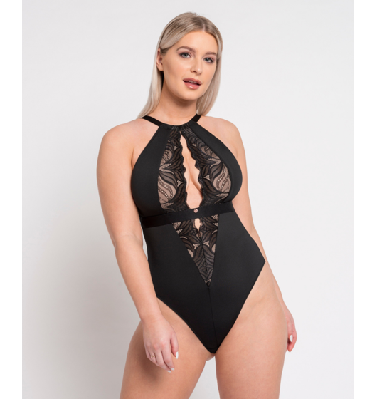 Indulgence Stretch Lace Body Suit Black