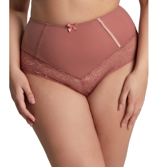 Estel High Waisted Brief (Rose Gold) by Sculptresse