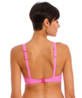 Jewel Cove Apex Bikini Top (Raspbery Stripe) by Freya