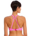 Jewel Cove Apex Bikini Top (Raspbery Stripe) by Freya