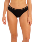 East Hampton Mid Rise Bikini Brief (Black) by Fantasie