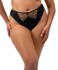 Teagan Thong (Black & Almond) by Elomi
