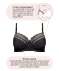 Show Off Nursing Bra (Black) by Hotmilk