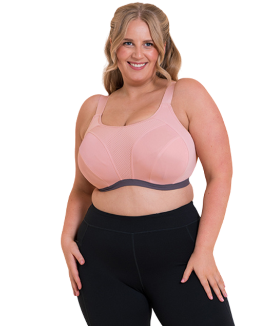 Everymove Wired Sports Bra (Blush) by Curvy Kate