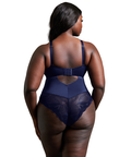 Indulgence Stretch Lace Body Suit (Navy) by Scantilly